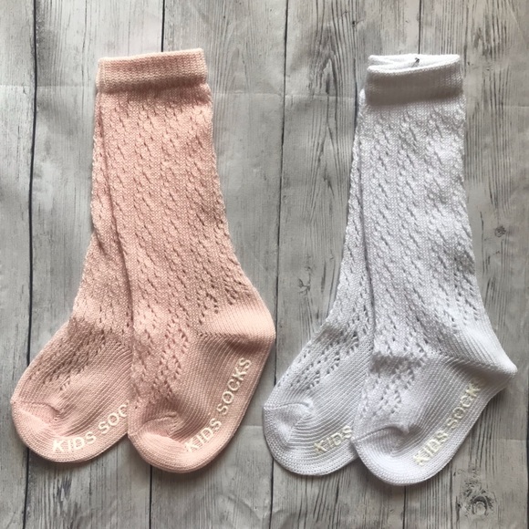 Other - Brand New 2 Pairs Lace Knee High Socks